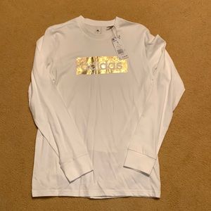 Adidas Gold foil long sleeve shirt
